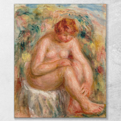Donna Nuda Seduta Vista Di Tre Quarti Pierre-Auguste Renoir par220 quadro stampato su tela