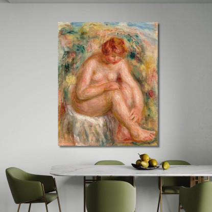 Donna Nuda Seduta Vista Di Tre Quarti Pierre-Auguste Renoir par220 quadro stampato su tela