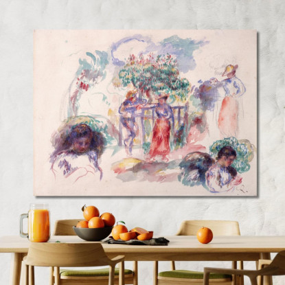 Figure Sotto Un Albero Pierre-Auguste Renoir par226 quadro stampato su tela