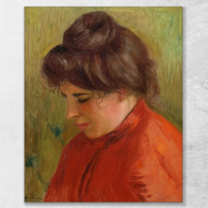 Gabrielle In Rosso Pierre-Auguste Renoir par232 quadro stampato su tela