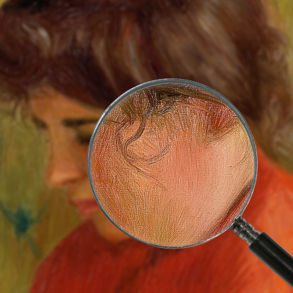 Gabrielle In Rosso Pierre-Auguste Renoir par232 quadro stampato su tela