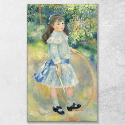 Ragazza Con Un Cerchio Pierre-Auguste Renoir par244 quadro stampato su tela