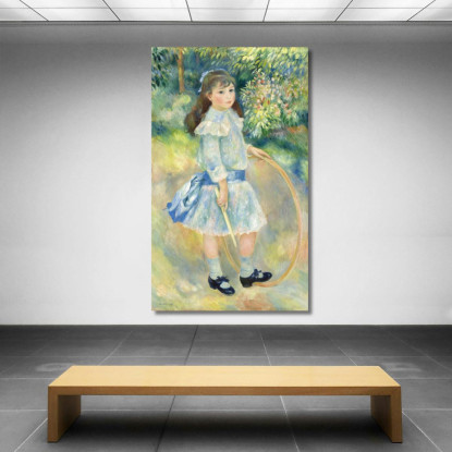 Ragazza Con Un Cerchio Pierre-Auguste Renoir par244 quadro stampato su tela