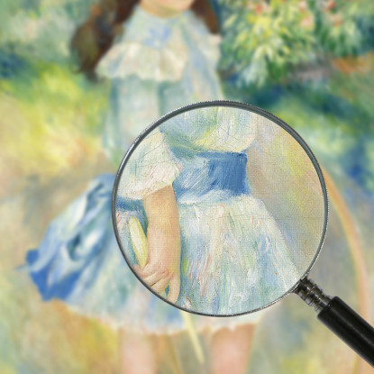 Ragazza Con Un Cerchio Pierre-Auguste Renoir par244 quadro stampato su tela