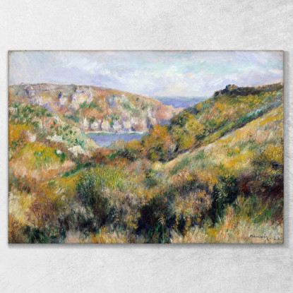 Colline Intorno Alla Baia Di Moulin Huet Guernsey Pierre-Auguste Renoir par256 quadro stampato su tela