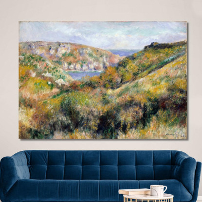 Colline Intorno Alla Baia Di Moulin Huet Guernsey Pierre-Auguste Renoir par256 quadro stampato su tela