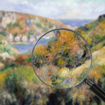 Colline Intorno Alla Baia Di Moulin Huet Guernsey Pierre-Auguste Renoir par256 quadro stampato su tela