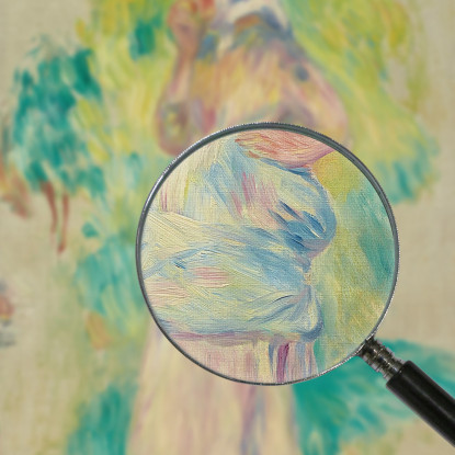 Giovane Contadina Che Mangia Una Mela Gabrielle Dufour Pierre-Auguste Renoir par275 quadro stampato su tela