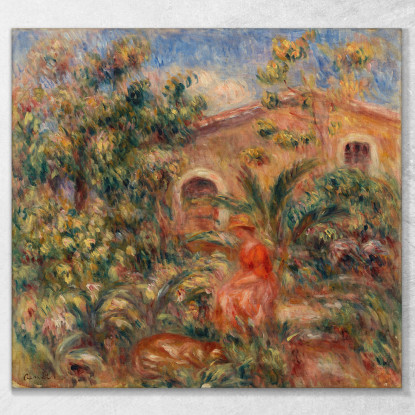 Paesaggio Con Donna E Cane Pierre-Auguste Renoir par299 quadro stampato su tela