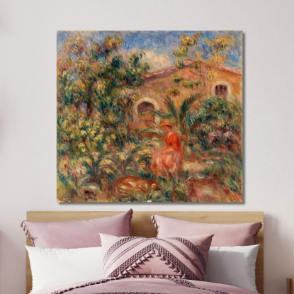 Paesaggio Con Donna E Cane Pierre-Auguste Renoir par299 quadro stampato su tela