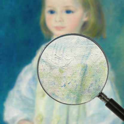 Lucie Berard Bambina Vestita Di Bianco Pierre-Auguste Renoir par328 quadro stampato su tela