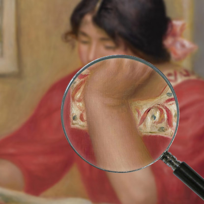 Léontine Lisant Pierre-Auguste Renoir par330 quadro stampato su tela