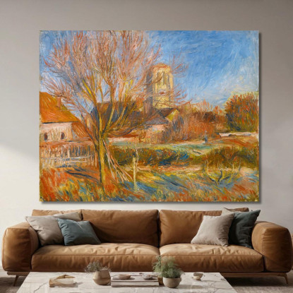 La Chiesa Di Essoyes Pierre-Auguste Renoir par332 quadro stampato su tela
