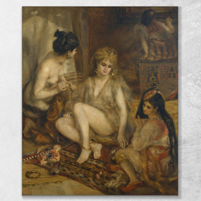 Parisiennes In Costume Algerino O Harem Pierre-Auguste Renoir par373 quadro stampato su tela