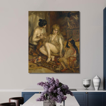 Parisiennes In Costume Algerino O Harem Pierre-Auguste Renoir par373 quadro stampato su tela