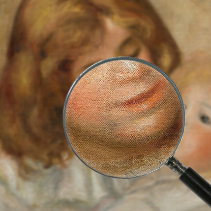 Bambina Con La Sua Bambola Pierre-Auguste Renoir par398 quadro stampato su tela