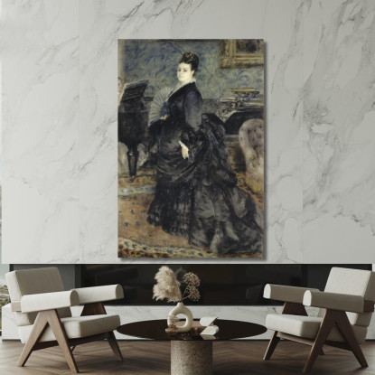Ritratto Di Una Donna Chiamata Mme Georges Hartmann Pierre-Auguste Renoir par417 quadro stampato su tela
