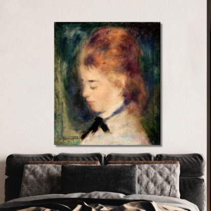 Ritratto Di Una Donna Pierre-Auguste Renoir par418 quadro stampato su tela