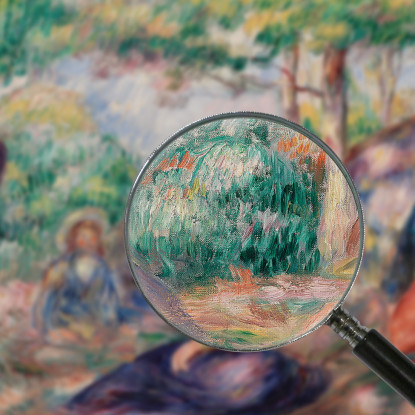 Riposo Nell'Erba Le Repos Sur L Herbe Pierre-Auguste Renoir par432 quadro stampato su tela