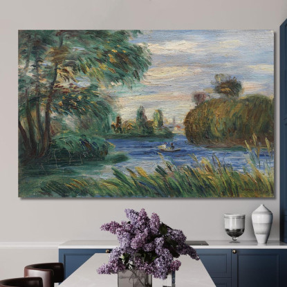 Paesaggio Fluviale 2 Pierre-Auguste Renoir par433 quadro stampato su tela