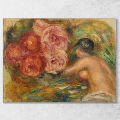 Rose E Studio Di Gabrielle Pierre-Auguste Renoir par439 quadro stampato su tela