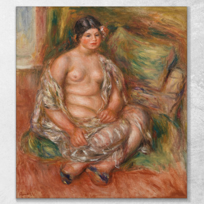 Odalisca Seduta Pierre-Auguste Renoir par446 quadro stampato su tela