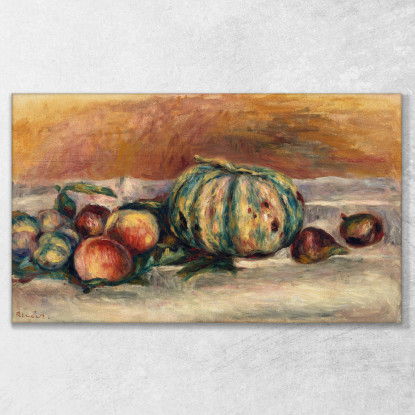 Natura Morta Con Melone Nature Morte Au Melon Pierre-Auguste Renoir par457 quadro stampato su tela
