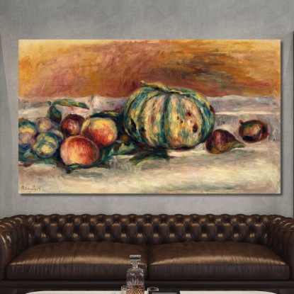 Natura Morta Con Melone Nature Morte Au Melon Pierre-Auguste Renoir par457 quadro stampato su tela