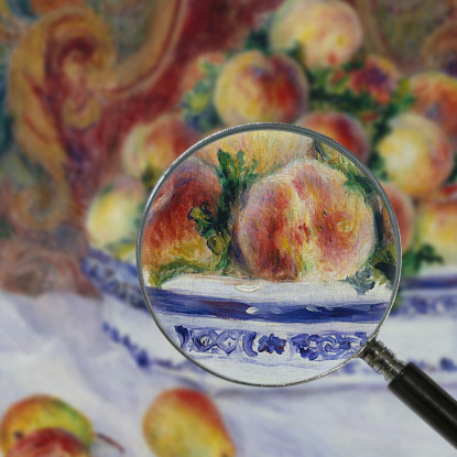 Natura Morta Con Pesche Pierre-Auguste Renoir par459 quadro stampato su tela