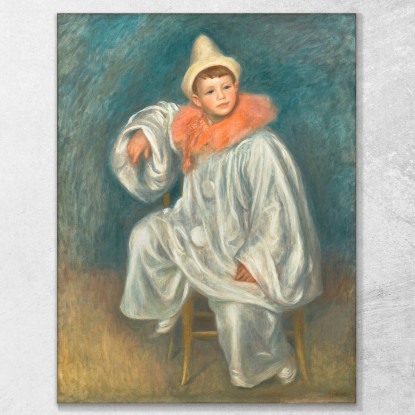 Il Pierrot Bianco Pierre-Auguste Renoir par480 quadro stampato su tela