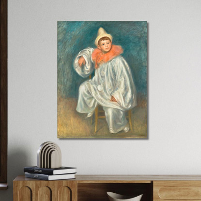 Il Pierrot Bianco Pierre-Auguste Renoir par480 quadro stampato su tela