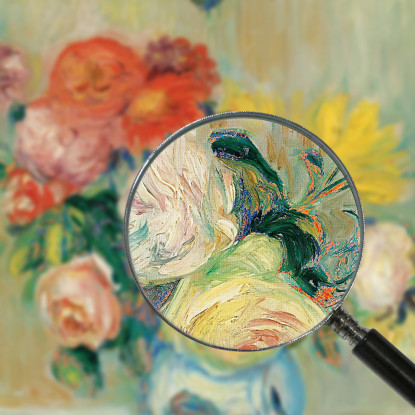 Vaso Di Rose E Dalie Pierre-Auguste Renoir par495 quadro stampato su tela