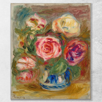 Vaso Di Rose Pierre-Auguste Renoir par496 quadro stampato su tela
