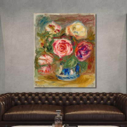 Vaso Di Rose Pierre-Auguste Renoir par496 quadro stampato su tela