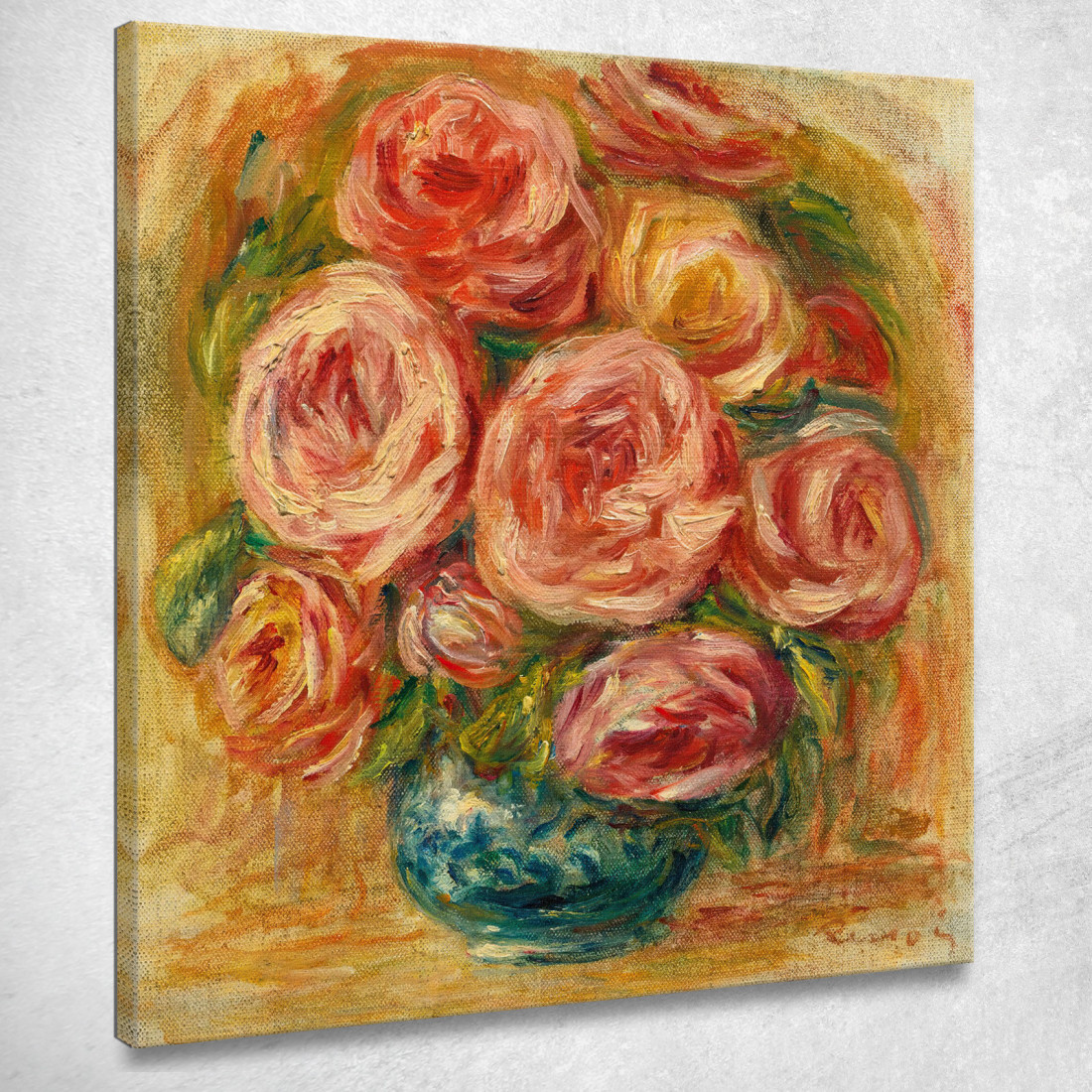 Vaso Di Rose Pierre-Auguste Renoir par498 quadro stampato su tela