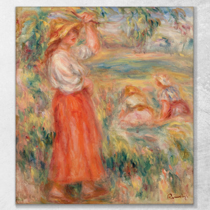 Donne Nei Campi Pierre-Auguste Renoir par522 quadro stampato su tela