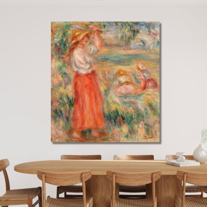 Donne Nei Campi Pierre-Auguste Renoir par522 quadro stampato su tela