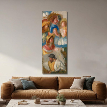 Studio Delle Teste Pierre-Auguste Renoir par536 quadro stampato su tela