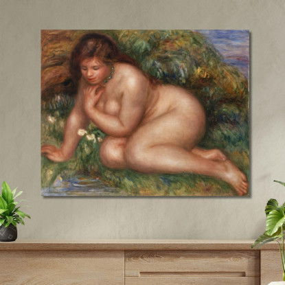 Bagnante Che Si Guarda Nell'Acqua Pierre-Auguste Renoir par548 quadro stampato su tela