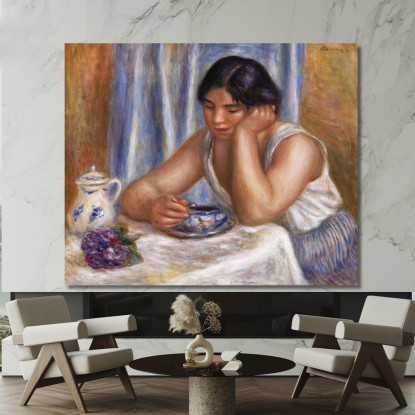 Tazza Di Cioccolato Pierre-Auguste Renoir par558 quadro stampato su tela