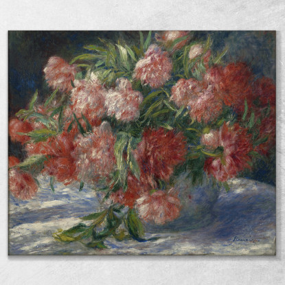 Peonie Pierre-Auguste Renoir par586 quadro stampato su tela