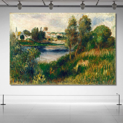 Paesaggio A Vétheuil Pierre-Auguste Renoir par588 quadro stampato su tela