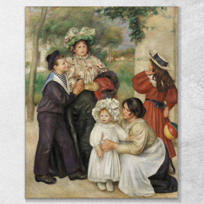 La Famiglia Dell'Artista Pierre-Auguste Renoir par606 quadro stampato su tela