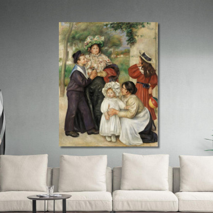 La Famiglia Dell'Artista Pierre-Auguste Renoir par606 quadro stampato su tela
