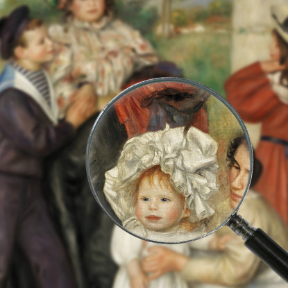 La Famiglia Dell'Artista Pierre-Auguste Renoir par606 quadro stampato su tela