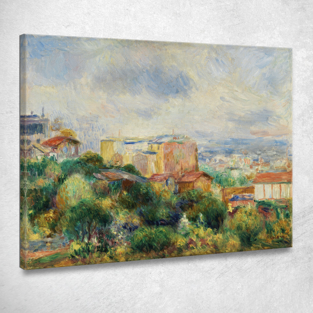 Vista Da Montmartre Pierre-Auguste Renoir par610 quadro stampato su tela