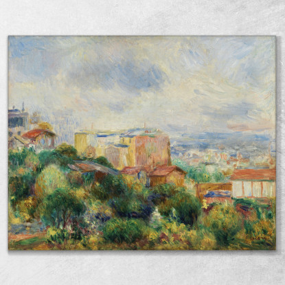 Vista Da Montmartre Pierre-Auguste Renoir par610 quadro stampato su tela