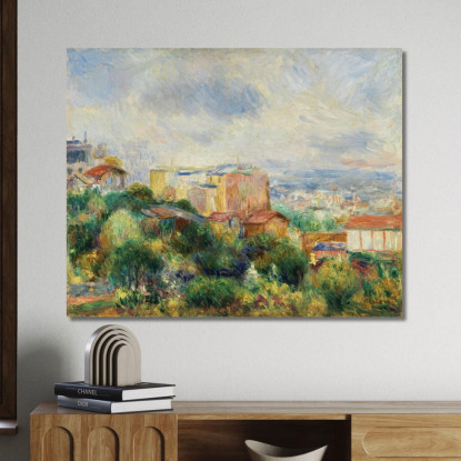 Vista Da Montmartre Pierre-Auguste Renoir par610 quadro stampato su tela