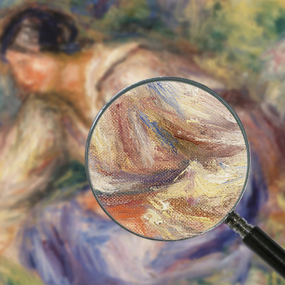 Donna In Gonna Blu Pierre-Auguste Renoir par613 quadro stampato su tela