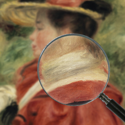 Donna Con Guanto Pierre-Auguste Renoir par618 quadro stampato su tela